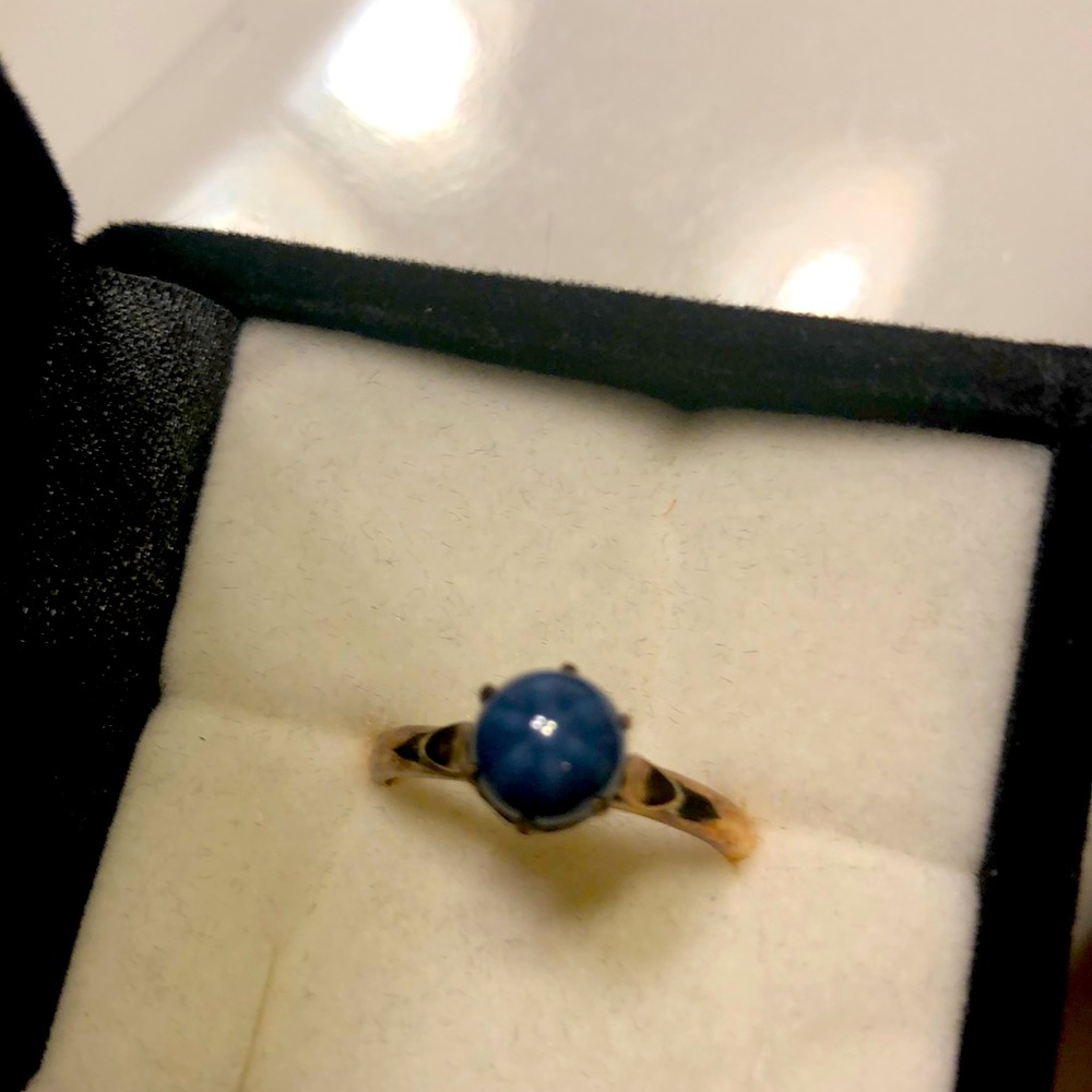10k Blue Star Sapphire Ring